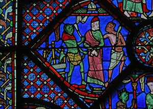 La ventana de San Jaime: Los demonios atan a Almogenes (Hermogines) de French School