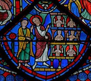 La ventana de San Tomás: Gad muestra un palacio por un ángel de French School