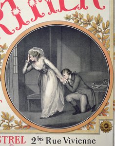 "El sufrimiento del joven Werther", (detalle) de un cartel publicitario de la ópera "Werther" de Jules Massenet