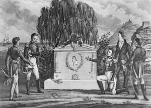 La tumba de Napoleón Bonaparte (1769-1821) en Santa Elena, 1821 de French School