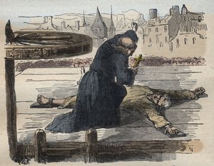 La tortura de Jean Calas, ilustración de Causes célèbres de tous les peuples..., por Armand Fouquier, 1858-67