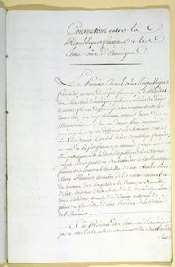 El Tratado de Mortefontaine, 30 de septiembre de 1800 de French School