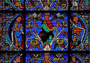 El Árbol de Jesé: Moisés, un rey de Jesé, Balaam de French School