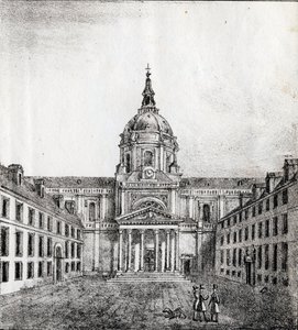 La Universidad de la Sorbona - "Alphabet Picturesque des Monumens de Paris" c.1840 (grabado) de French School