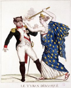 El tirano desenmascarado - en “Napoleón 1º, caricaturas, colección ficticia”, c. 1814