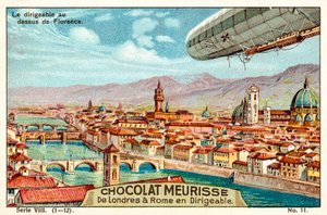 El dirigible sobre Florencia de French School