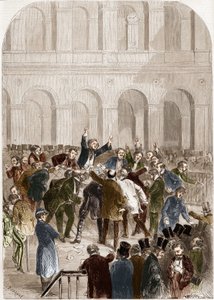 La cesta de la Bolsa de París en 1857. de French School
