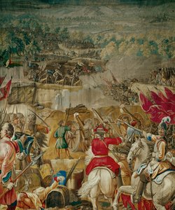 La batalla de Mohacs entre los ejércitos imperiales y ... (tapiz)