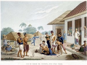 El bazar de Coupang, isla de Timor de French School