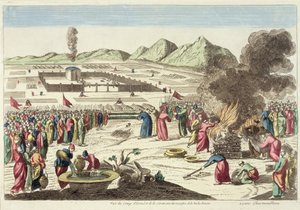 El campamento de los israelitas y el sacrificio de la vaca roja de French School
