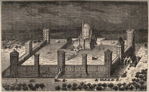 El castillo de Vincennes en el siglo XVII - grabado en 