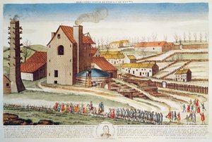 La catástrofe de la mina de carbón Beaujonc cerca de Lieja, 1812 de French School