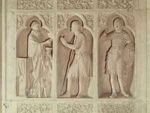 La comunión de un caballero (detalle) de French School