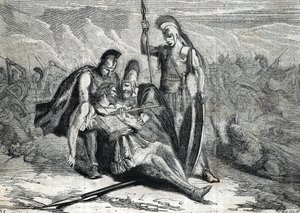 La muerte de Epaminondas (418-362 a.C.) de French School