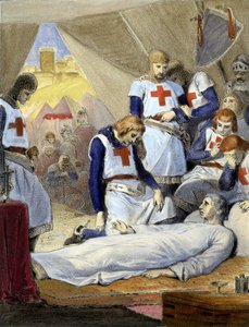 La muerte de San Luis, durante la Octava Cruzada de French School