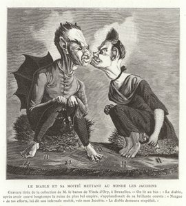 El diablo y su esposa dando a luz a los jacobinos, Revolución Francesa