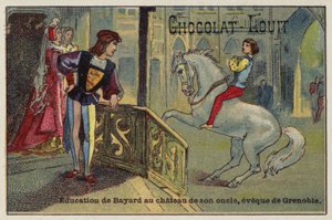 La educación de Bayard en el castillo de su tío, el obispo de Grenoble de French School