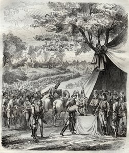 El fin de la guerra de la Vendée - Hoche firma un tratado con los bretones - Revolución francesa - La pacificación de la Vendée - Acuerdos de la Mabilais, 20 de abril de 1795 - firmado entre el General Hoche y los jefes chouans - Firma del Tratado de la Ma de French School