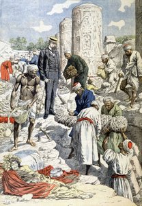 Las excavaciones del Sr. Gayet en Antinoé - en "Le Petit Journal" del 10/01/1904 (grabado)