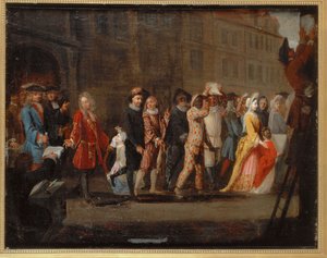 La expulsión de los actores tras la supresión de la Commedia dell