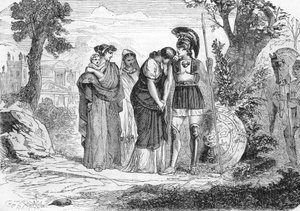 La despedida de Héctor y Andrómaca (detalle) 1864 de French School