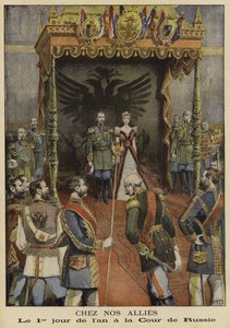 El primer día del año nuevo en la Corte Imperial de Rusia de French School