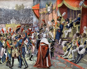La primera distribución de las Cruces de la Legión de Honor en 1804 en 