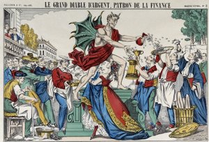 El gran diablo de plata, jefe de finanzas - imagen de Epinal de French School