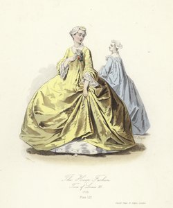 La moda del aro, época de Luis XV de Francia