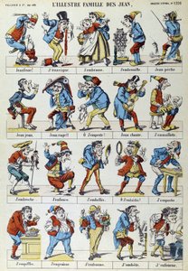 La ilustre familia de los John - imagen de Epinal, Pellerin de French School