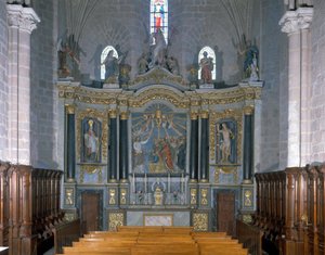 Interior de la iglesia de Pear en Vendée de French School