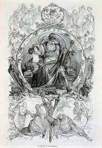 La leyenda de Carlomagno, grabado