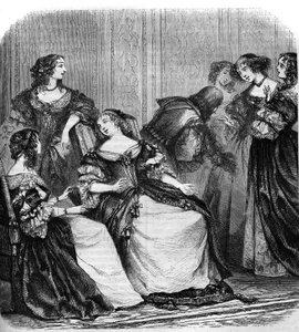 El salón literario de la Marquesa de Rambouillet inspiró a Molière para escribir “Les précieuses ridicules”. Alrededor de la Marquesa (nacida Catherine de Vivonne