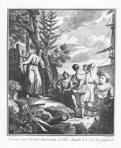 El encuentro con Braguibar en la Isla de Sonante, ilustración de 