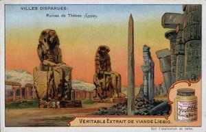 Las ciudades desaparecidas: las ruinas de Tebas (Egipto) - Adhesivo publicitario Liébig de French School