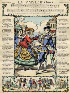 La vieja, canción popular. Imagen de Épinal del siglo XIX de French School