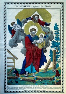 La oración de San José, esposo de María. Grabado del siglo XIX. París, Museo de Artes y Tradiciones Populares