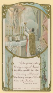 El sacerdote es la imagen viva de Jesús en este mundo, de la misma manera que Jesús es la imagen viva de su Padre celestial de French School