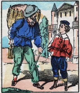 El trapo. Grabado en "La chanson des metier". Imágenes de Epinal, finales del siglo XIX. Colección privada. de French School