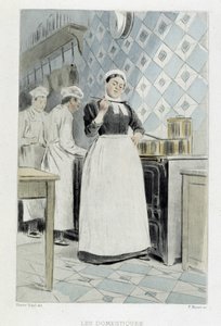 Los sirvientes: el cocinero - en "Nos contemporains" por Octave Uzanne de French School