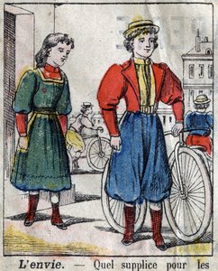 Los siete pecados capitales: envidia. Imagen de Epinal de finales del siglo XIX. (I sette peccati o vizi capitali) de French School