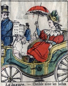 Los siete pecados capitales: lujuria. Imagen de Epinal finales del siglo XIX. de French School