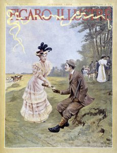 La caza de tiro - en “Figaro ilustrado” de French School