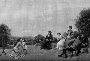 El disparo. Grabado después de la pintura de Jules Frederic Ballavoine (1844-apres 1914). Grabado en “” Le Monde Illustré”” n°1194 del 14 de febrero de 1880.
