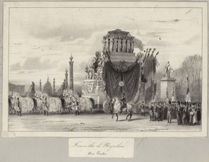 El funeral de estado de Napoleón Bonaparte de French School