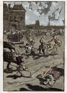 La tortura de François Ravaillac asesino del rey Enrique IV: es descuartizado en París el 27 de mayo de French School