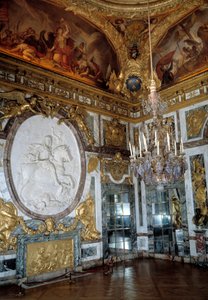 El salón de la guerra en el Palacio de Versalles de French School