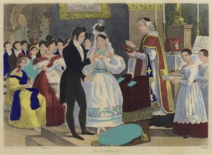La boda (litografía en color)