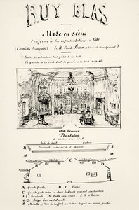 Programa de teatro para el Acto I de Ruy Blas (1838) por Victor Hugo (1802-85), 1880 de French School