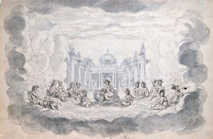 Escena de teatro, finales del siglo XVII